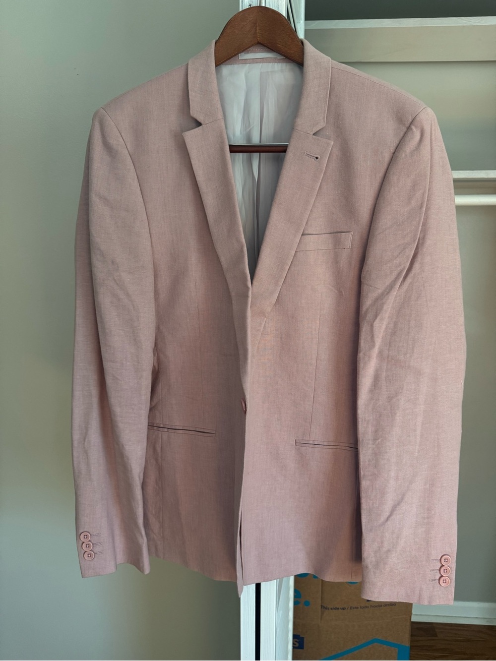 ASOS Light Pink linen Men's Suit